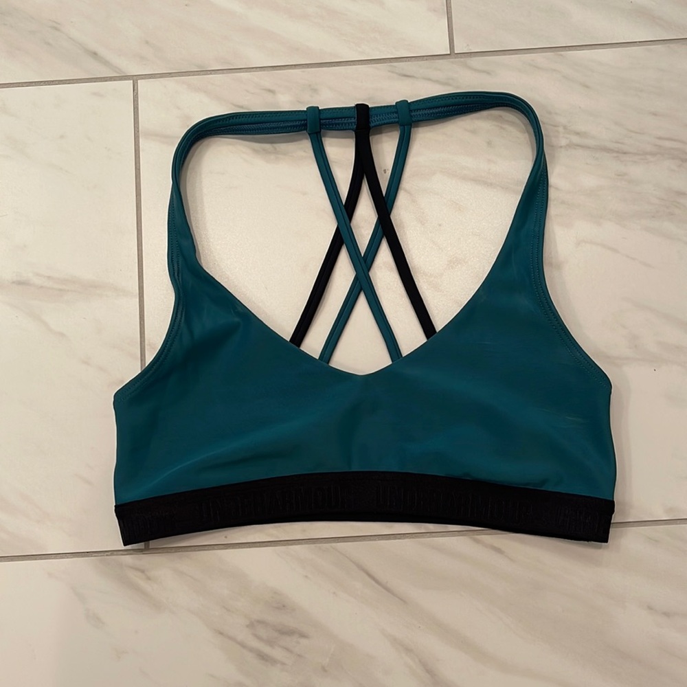 Underarmour Blue Sports bra. Size Small. Tags cut out.